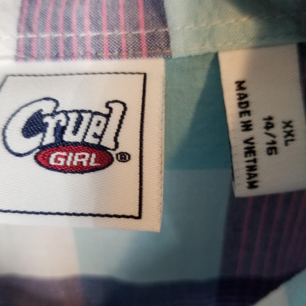 Cruel Girl Women's XXL 14/16 Plaid Western Button Up Shirt Long Sleeve Cowgirl - Picture 4 of 12